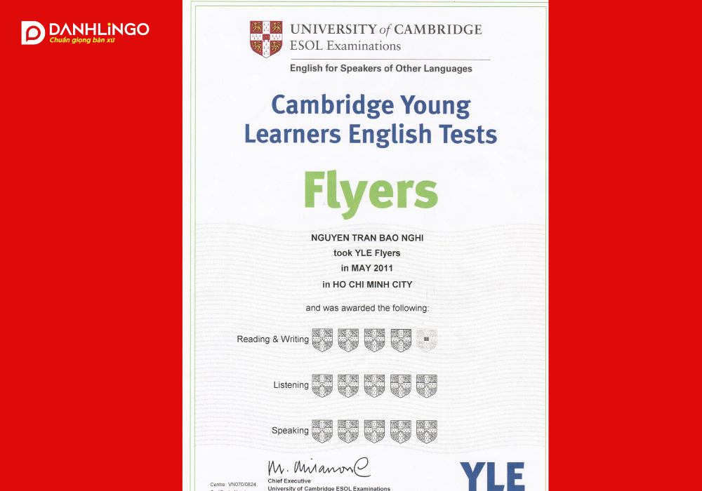 Chung chi tieng anh tre em flyers