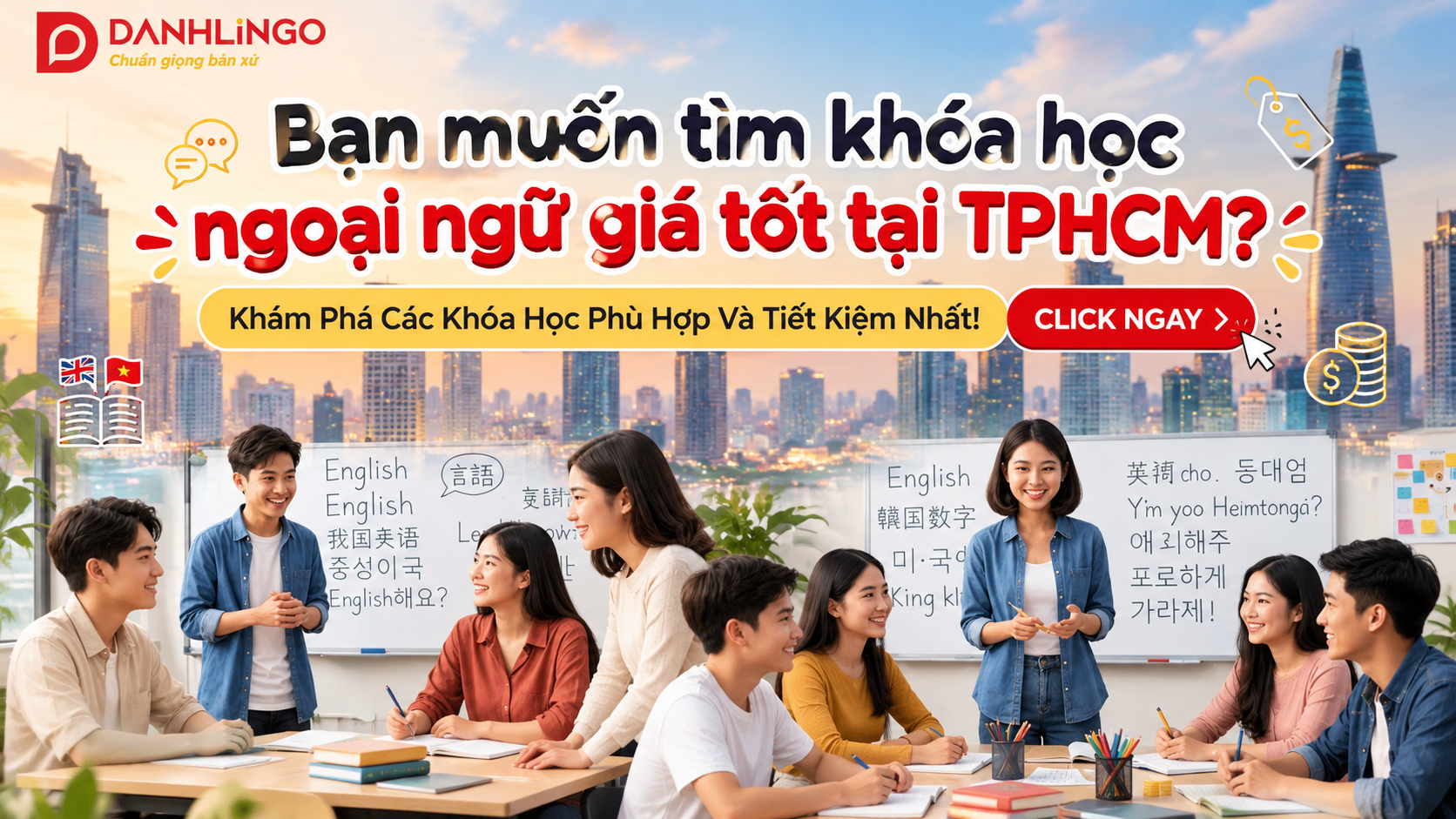 Bạn muốn tìm khóa học ngoại ngữ giá tốt tại TPHCM 1 Khóa học ngoại ngữ giá tốt tại TP.HCM