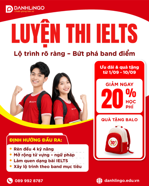 Luyện thi IELTS tại DanhLingo với lộ trình rõ ràng