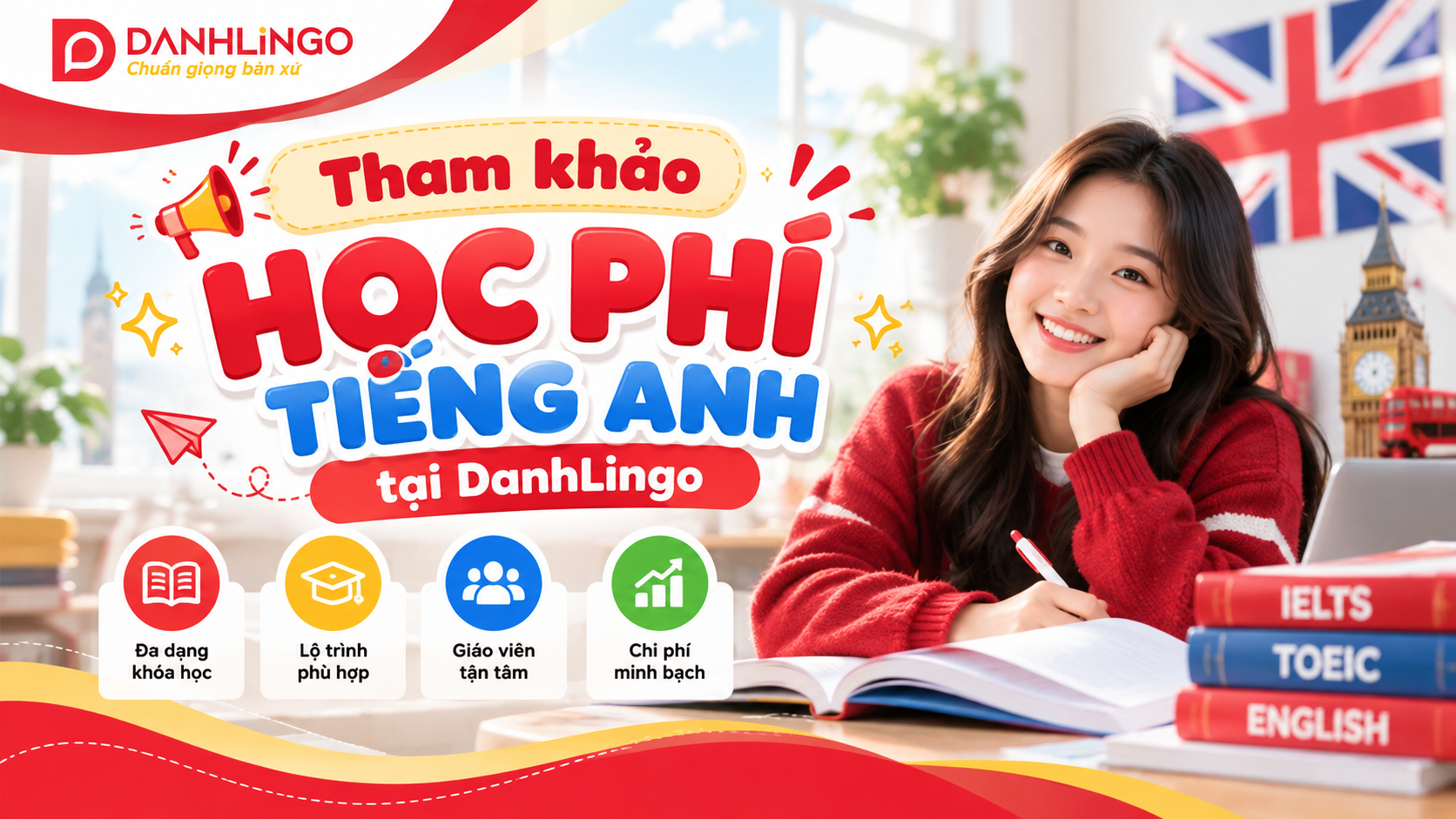 Tham khảo học phí tiếng Anh tại DanhLingo