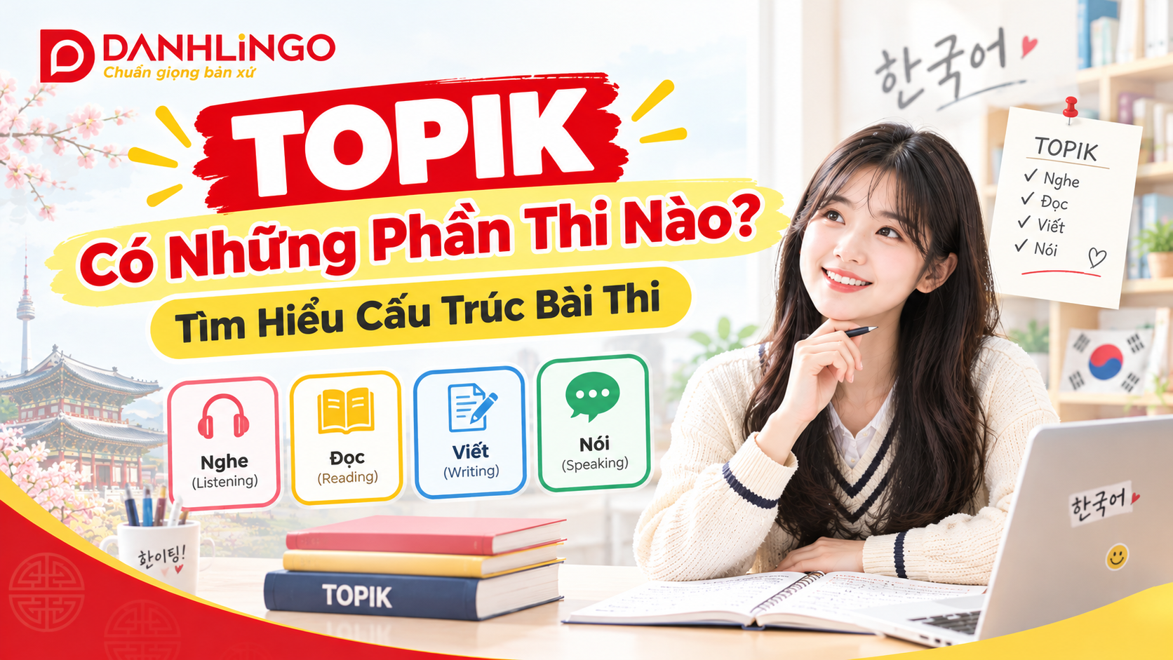 TOPIK Có Những Phần Thi Nào? Tìm Hiểu Cấu Trúc Bài Thi